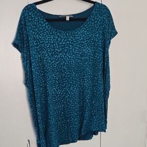 Jennifer Lopez Teal Short Sleeve Top